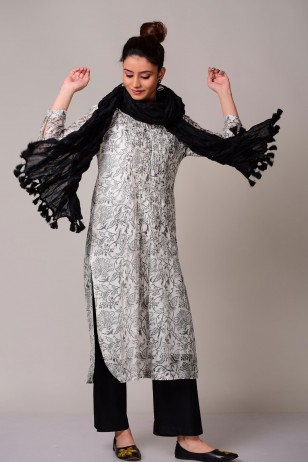 Gulfam Jaal Chanderi Kurta