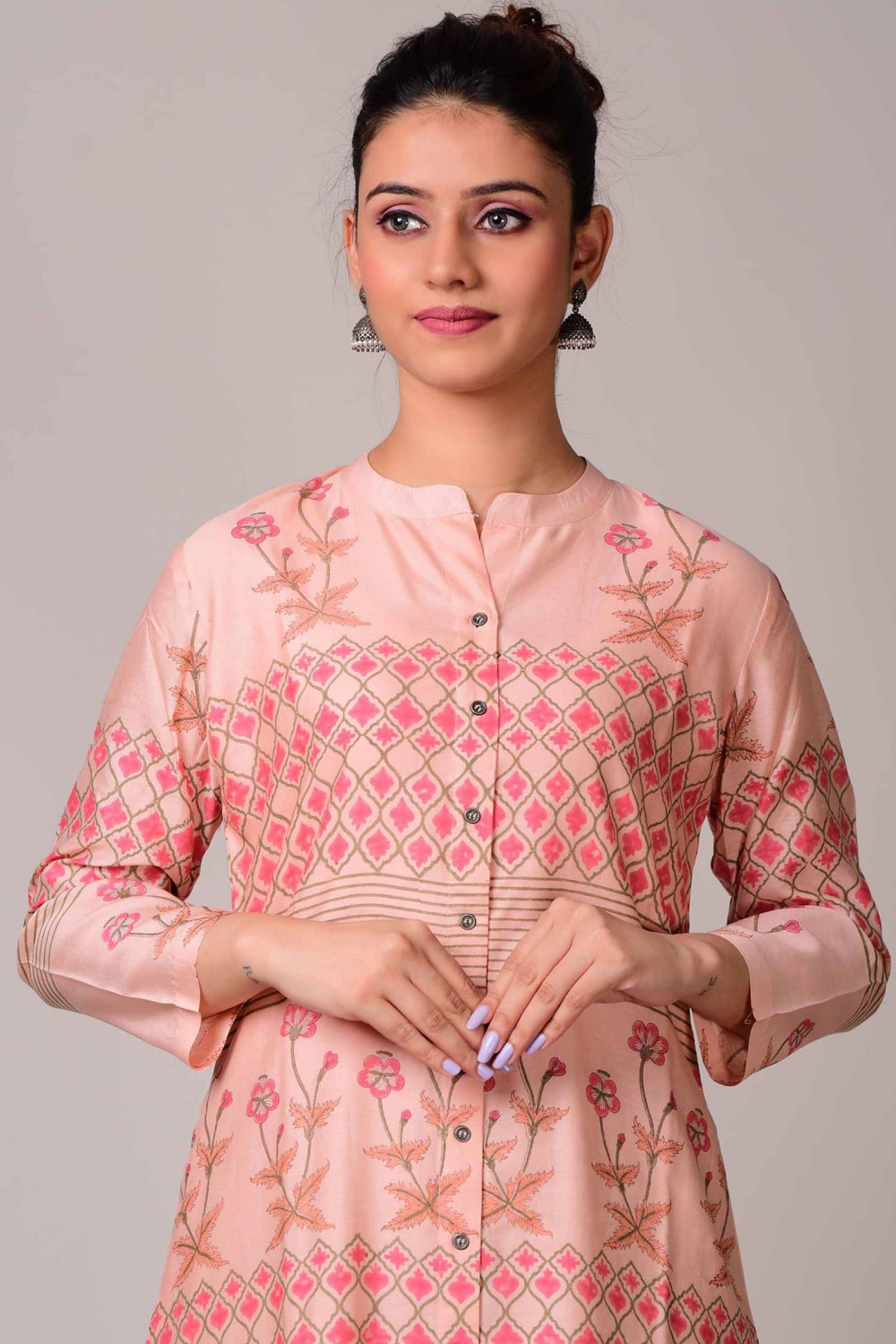 Roja Pink Chanderi Kurta